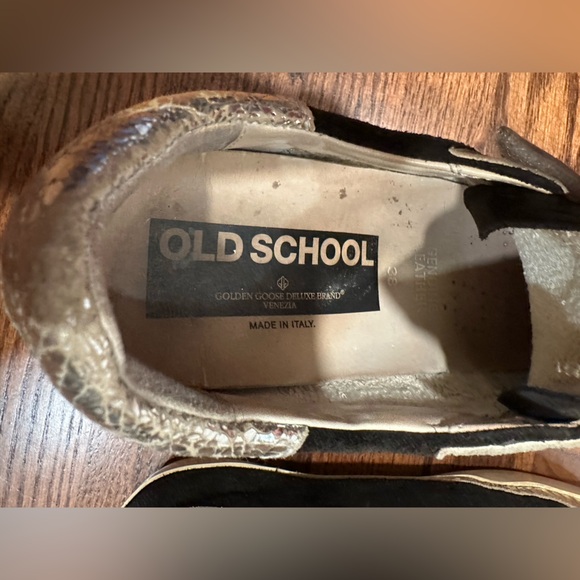 Golden Goose Black and Silver Velcro Sneakers, Sz. 8 (38) - Picture 7 of 11